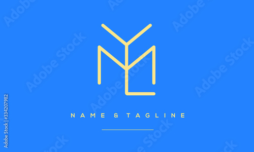 Alphabet letter icon logo YML or LMY