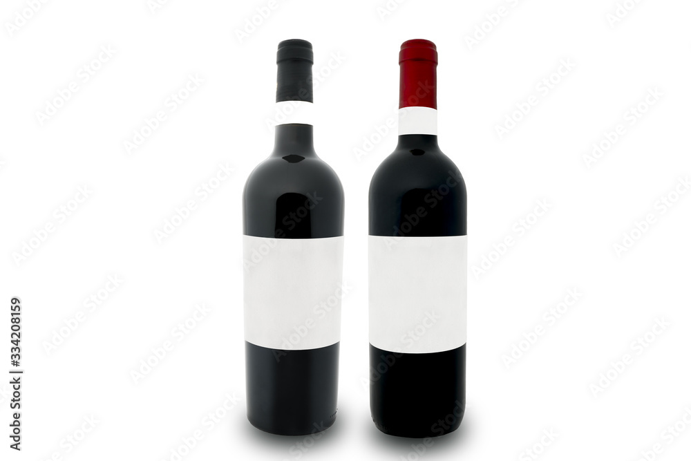 mockup of two bottle of red wine with white label and white background Tuscan, Italy mockup of two bottle of red wine with white label and white background Tuscan, Italy