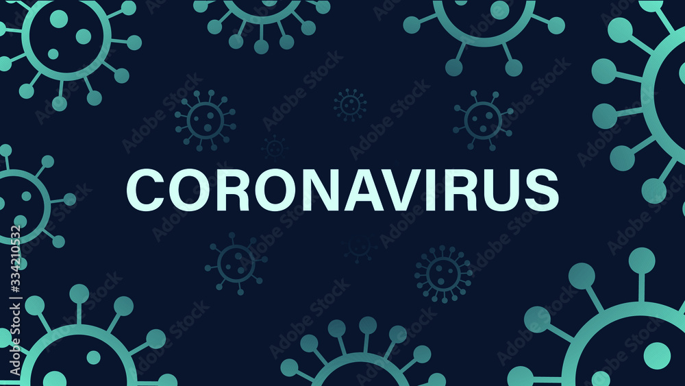 Coronavirus, covid template, pattern with virus icons.