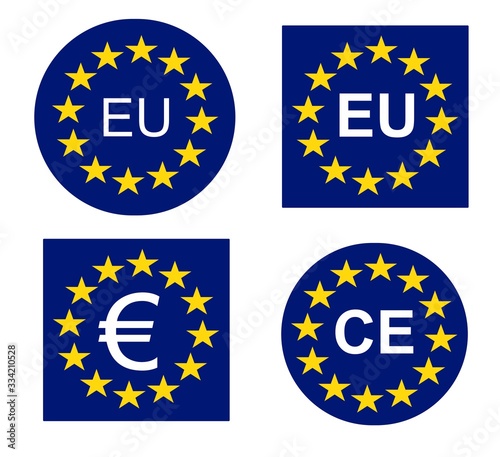 EUROPEAN UNION ICON  ILLUSTRATION  SYMBOL 