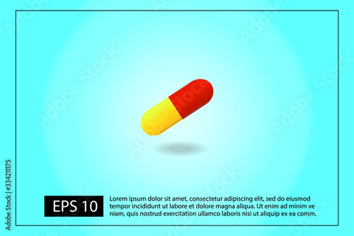 Medicine capsules vector icon, medical concept