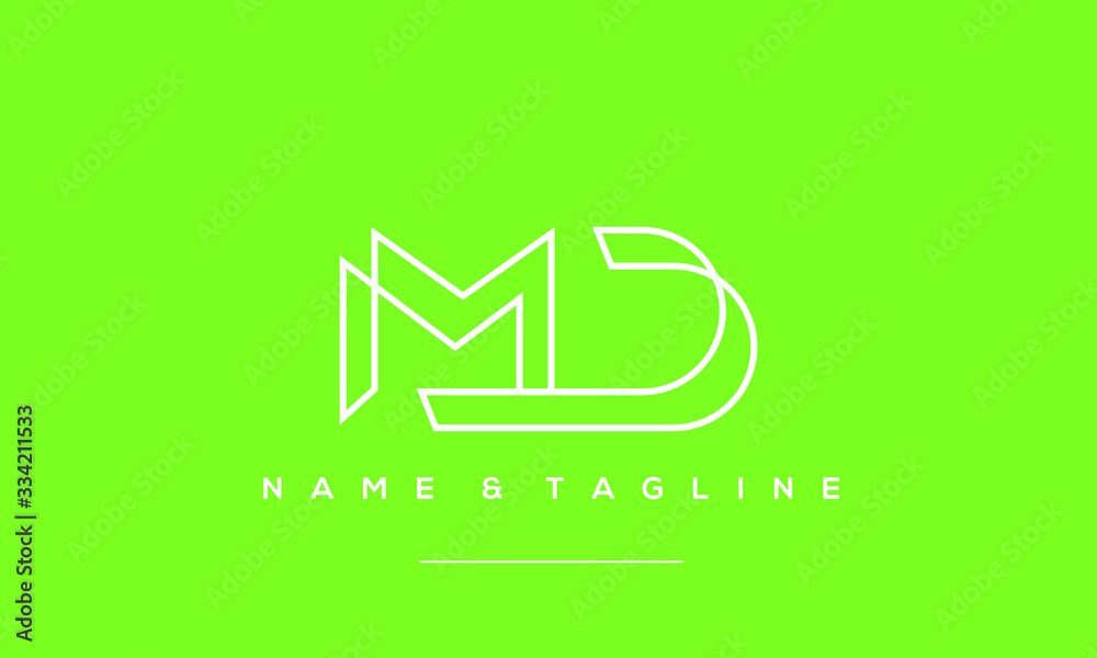 alphabet letter icon logo MD
