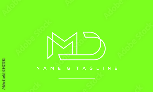 alphabet letter icon logo MD