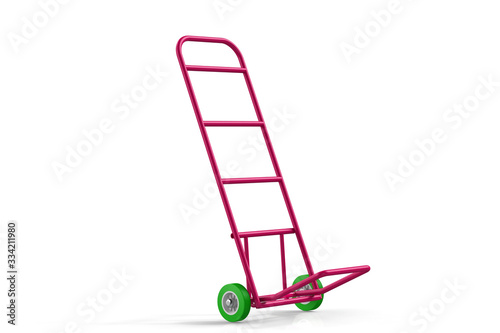 The cart for transportation of goods. 3D render