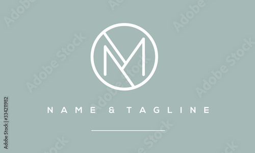 alphabet letter icon logo M