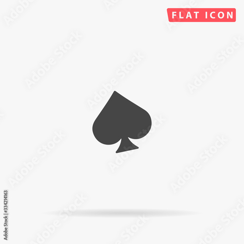 Suit Spades flat vector icon