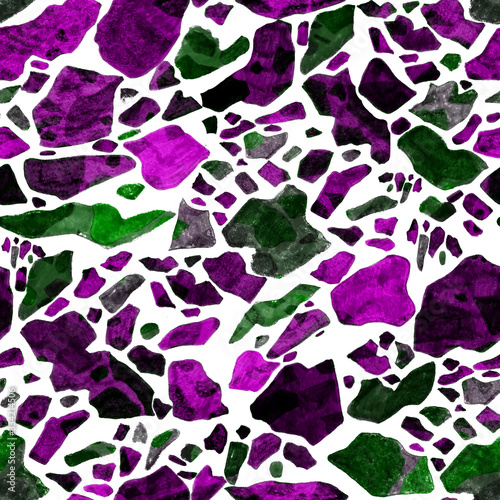 Seamless pattern with hand drawn abstract elements. Ceramic tiles. Colorful t...