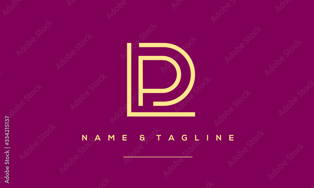 alphabet letter icon logo LPD or DPL alphabet letter icon logo LPD or DPL