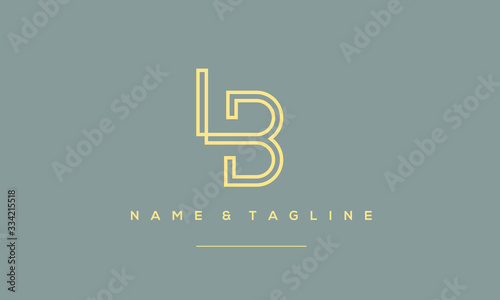 alphabet letter icon logo LB