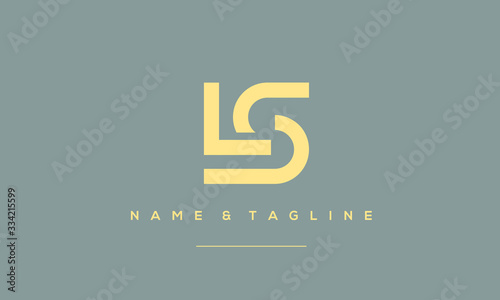 alphabet letter icon logo LS