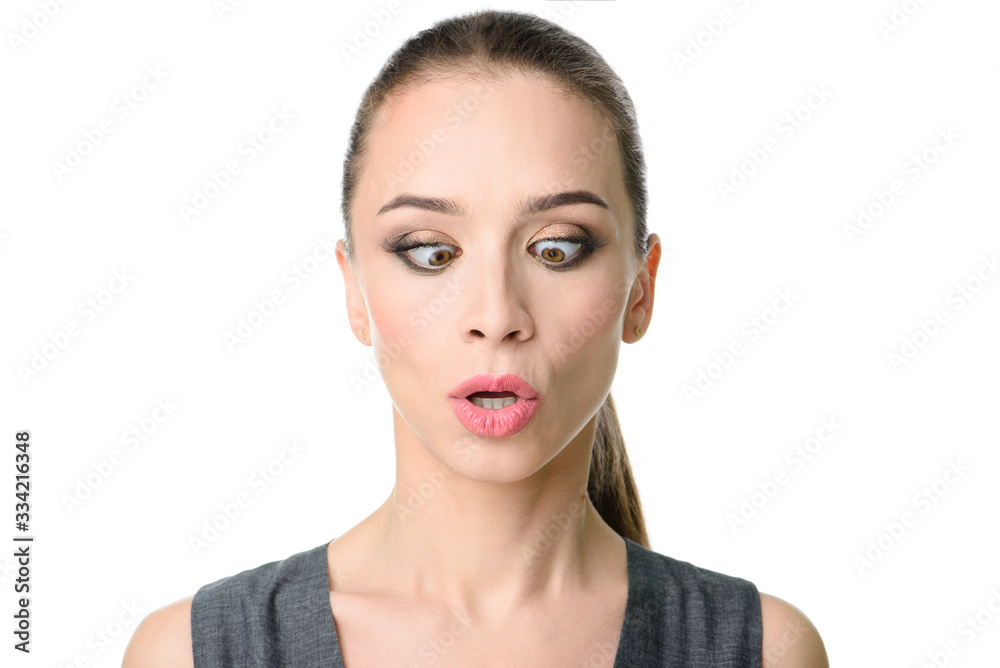 silly beautiful girl with crossed eyes silly beautiful girl with crossed eyes