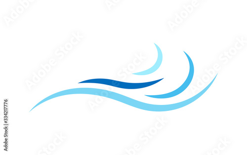 Ocean wave icon object isolated on white background vector illustration photo