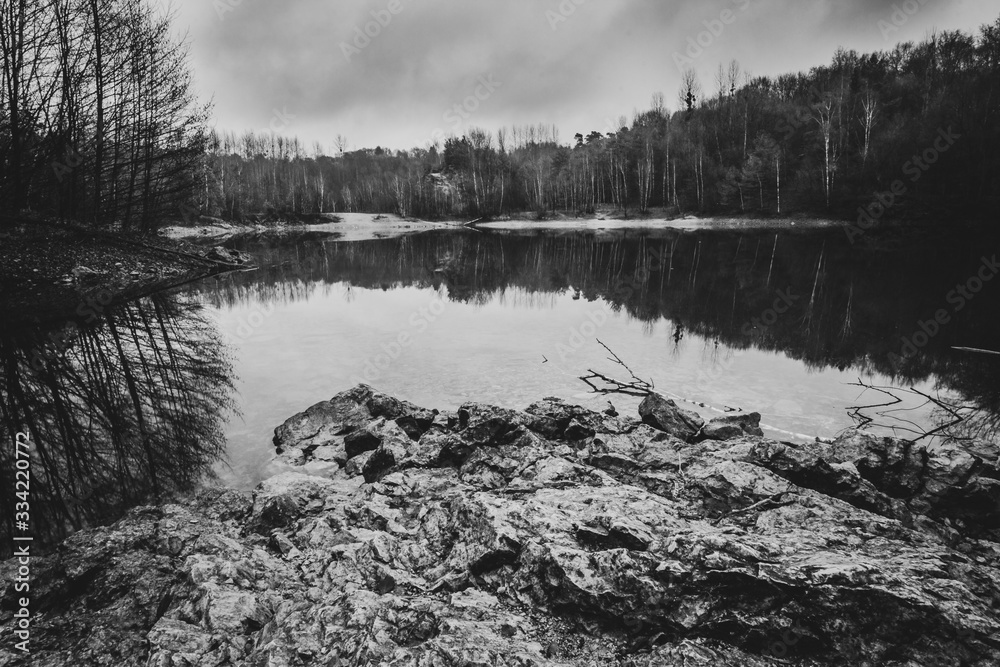 Fototapeta premium Teich im Winter