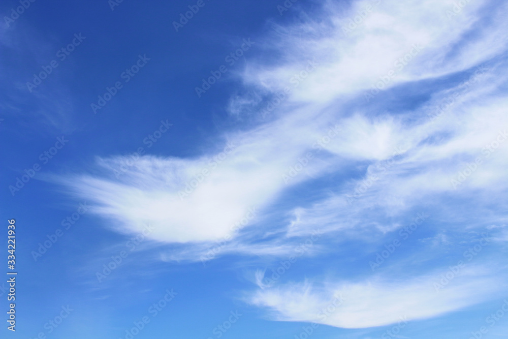 Beautiful cirrus clouds. Background. Landscape.