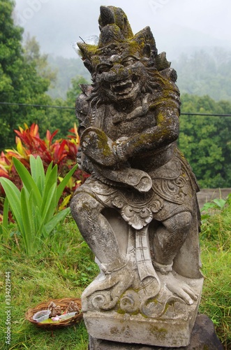 Statue in Hindu temple in Munduk on the Bali island in Indonesia, South East Asia