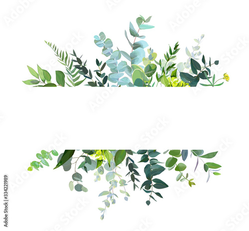 Valokuvatapetti Horizontal botanical vector design banner