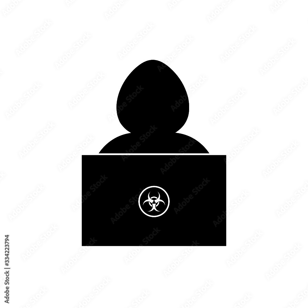 Hacker icon on white background. Flat style sign. Anonymous spy icon for your web site design Hacker icon on white background. Flat style sign. Anonymous spy icon for your web site design