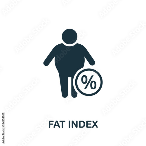 Fat Index icon. Simple illustration from healthy lifestyle collection. Creative Fat Index icon for web design, templates, infographics and more