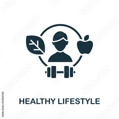 Healthy Lifestyle icon. Simple line element Healthy Lifestyle symbol for templates, web design and infographics