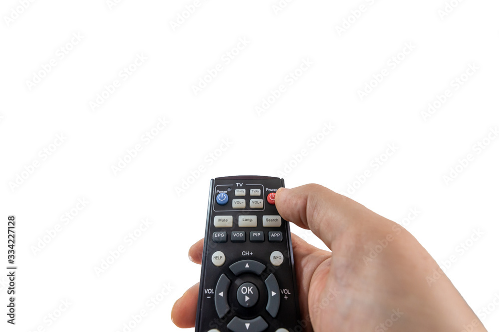 Turning on a TV with a remote control Turning on a TV with a remote control