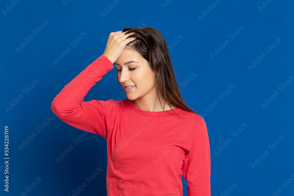 Attractive brunette girl in studio Attractive brunette girl in studio