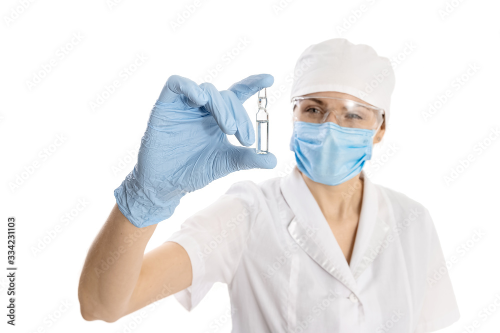 A doctor or scientist in laboratory holding ampoule vaccines for children or older adults, or cure animal diseases. Concept:diseases,medical care,science, anesthesia,euthanasia,diabetes. A doctor or scientist in laboratory holding ampoule vaccines for children or older adults, or cure animal diseases. Concept:diseases,medical care,science, anesthesia,euthanasia,diabetes.