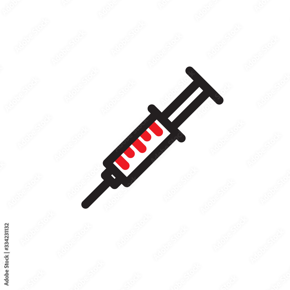 syringe line icon, vector illustration syringe line icon, vector illustration