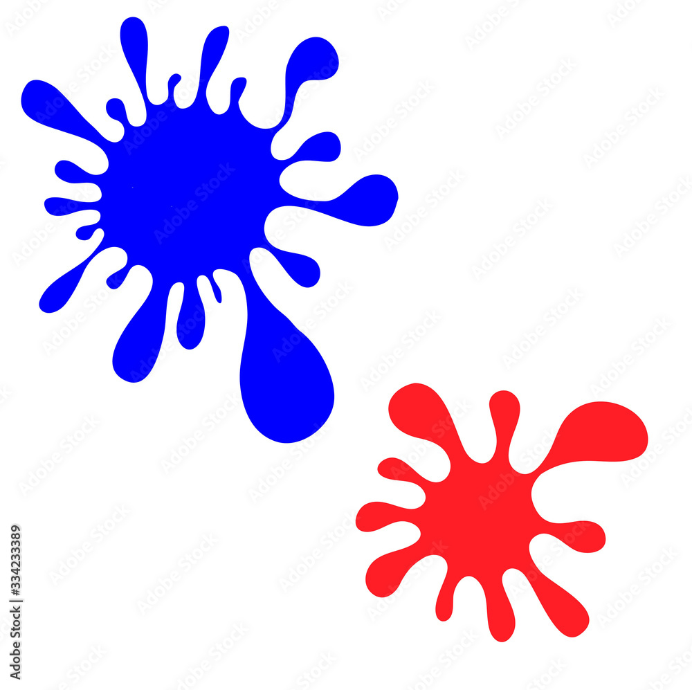 Red and blue blot. Illustration. Red and blue blot. Illustration.