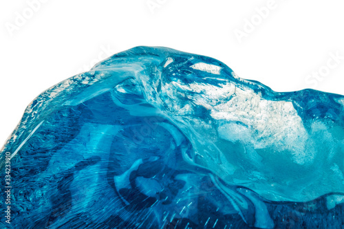 the abstract background of ice structure. blue transparent ice shapes