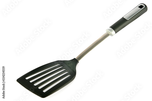 Kitchen spatula on isolated white. photo