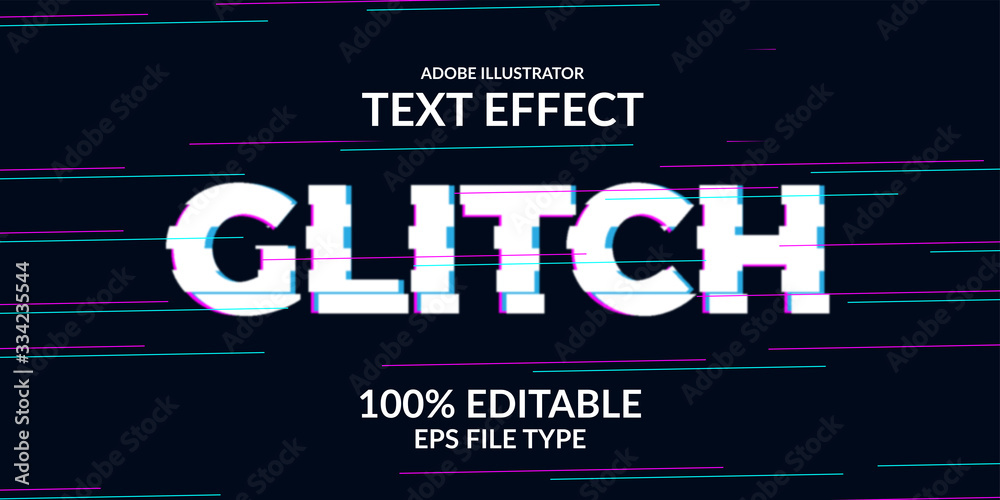 Glitch Text Effect in Illustrator