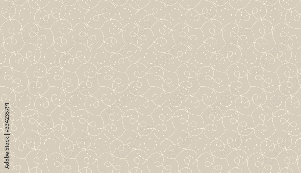 Vector endless background with circles and twisted line Vector endless background with circles and twisted line