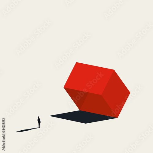 Business risk or danger vector concept. Symbol of trap, risky investment, market assessment.