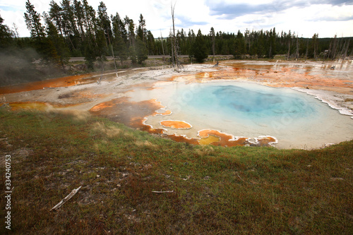 Foto Pools at the Lower Geyser Basin, Yellowstone National Park