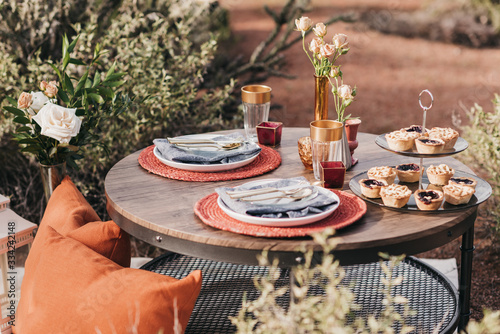 festive wedding table setting