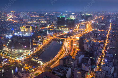 Ho Chi Minh City Vietnam at night © radudumitrescu