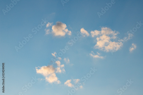 Fototapeta Naklejka Na Ścianę i Meble -  fluffy white clouds on blue sky