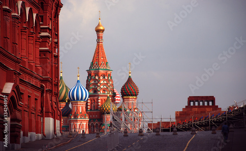 Red Square and St. Basil's Cathedral in Moscow.