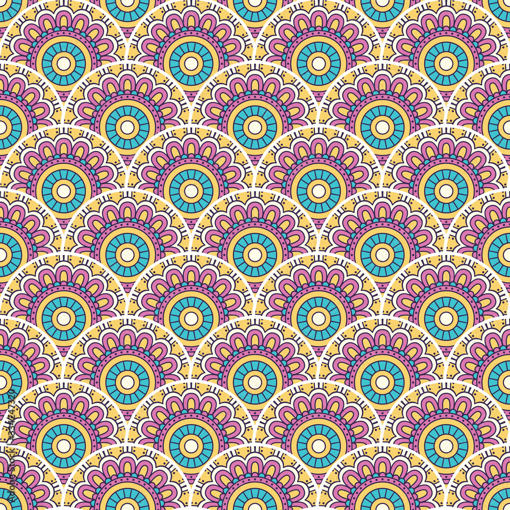 Fototapeta premium Vintage floral seamless pattern