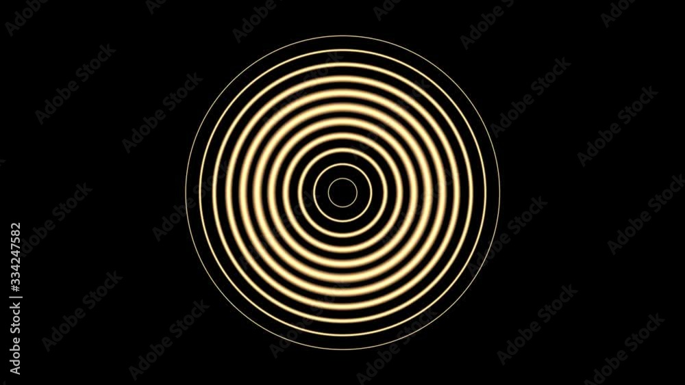 Abstract CGI motion background with collapsing/expanding metallic golden concentric shapes on black background (full HD 1920x1080, 30 fps). Abstract CGI motion background with collapsing/expanding metallic golden concentric shapes on black background (full HD 1920x1080, 30 fps).