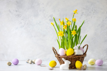 Easter greeting card concept with copy space for a text