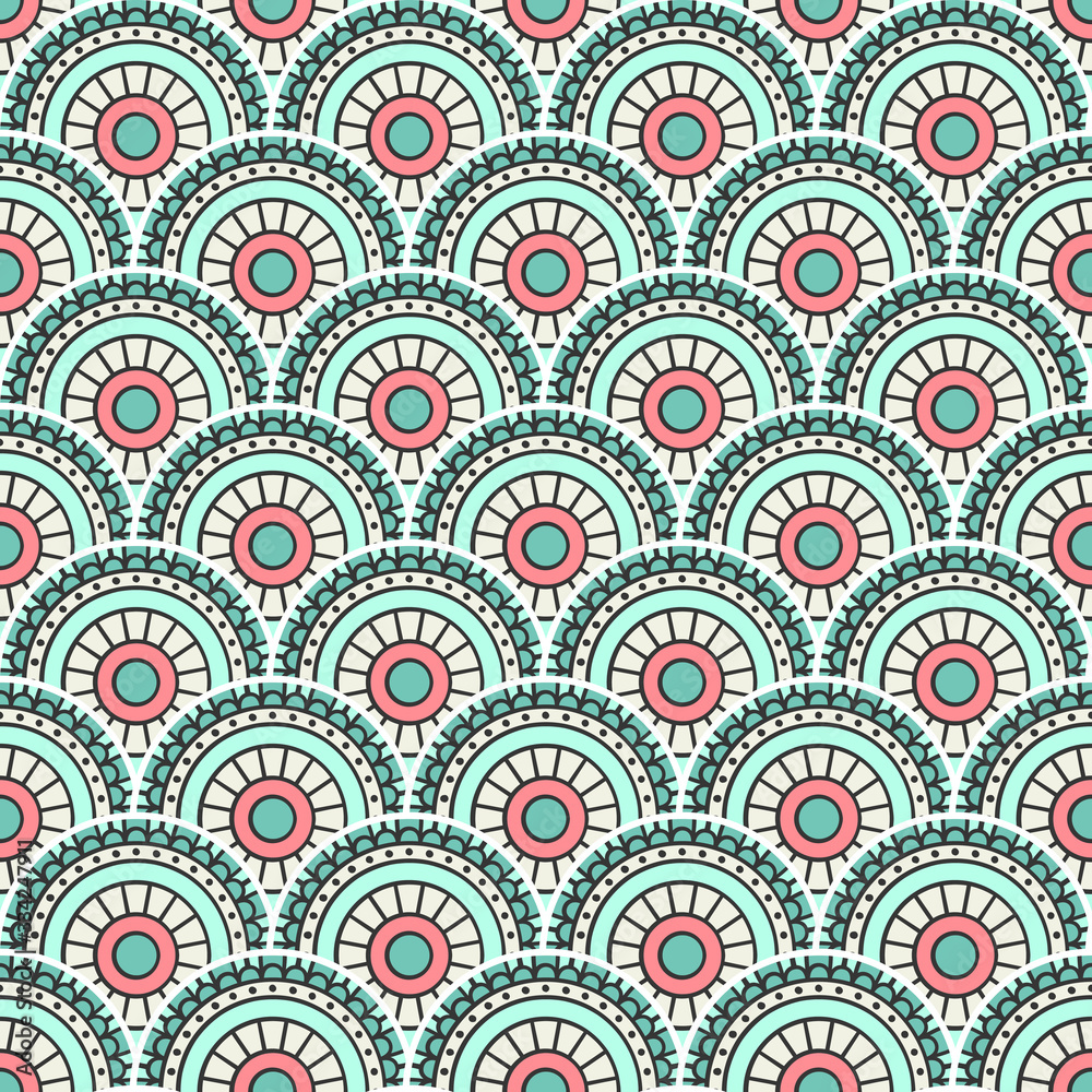 Vintage floral seamless pattern