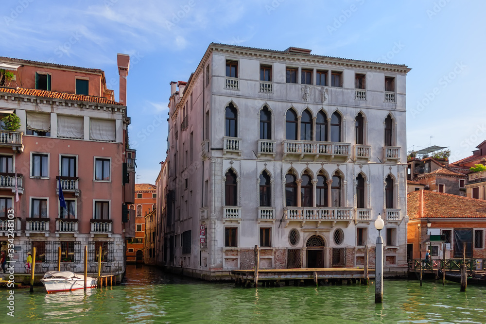 Garzoni Palace in Venice in the Grand Canal, Italy
