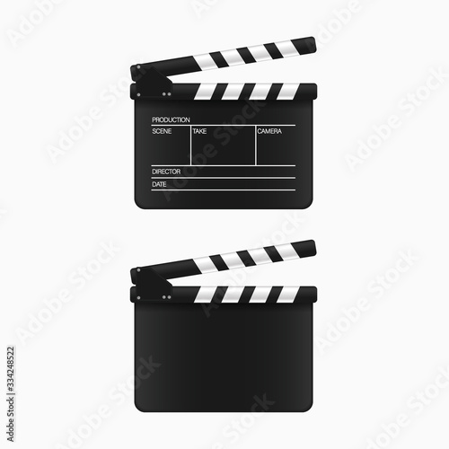 Movie clapper board. Vector illustration.