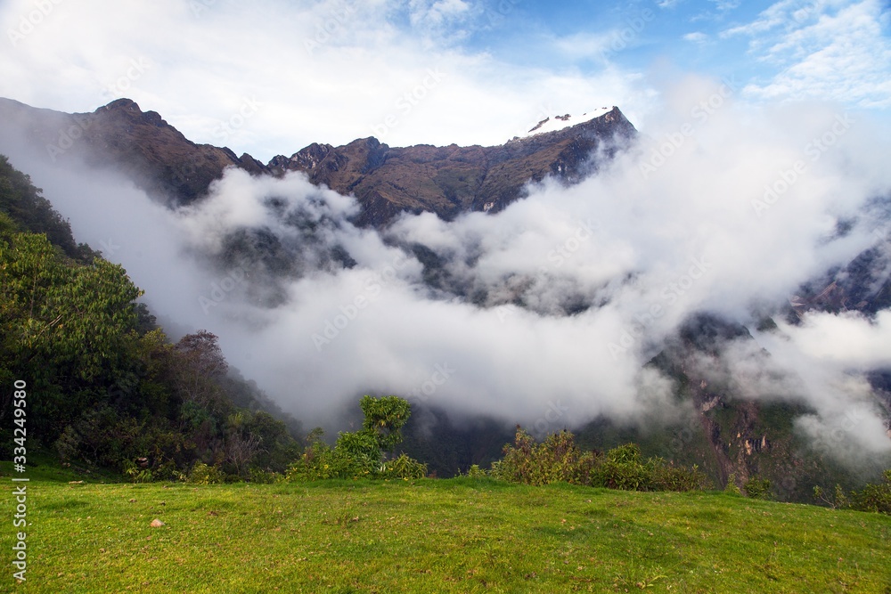 view from Choquequirao trekking trail