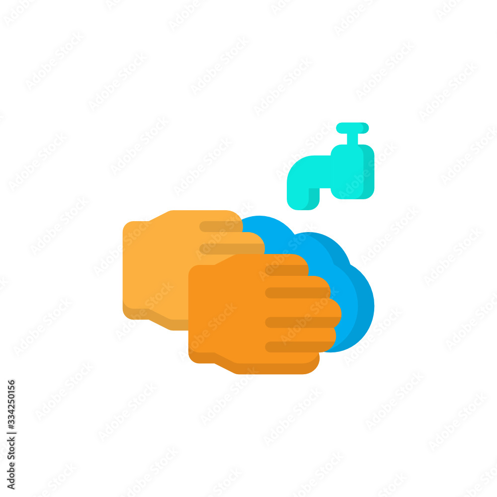 Washing hand with liquid soap bubble Icon, Logo, Vector Washing hand with liquid soap bubble Icon, Logo, Vector