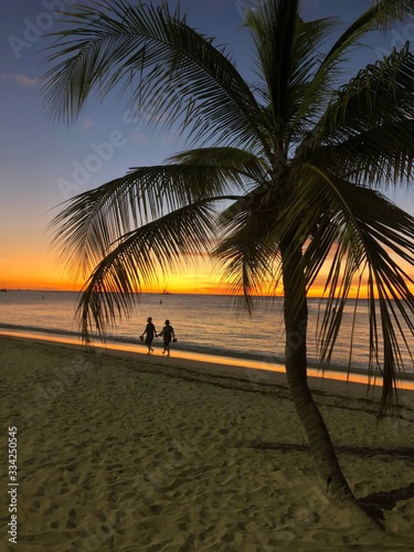 sunset on the beach