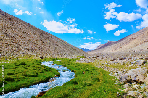 Stream in the Pamir Mountains