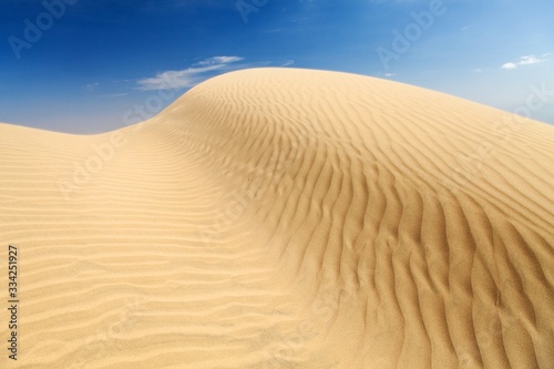 desert sand dunes  sand waves on Cerro Blanco sand dune