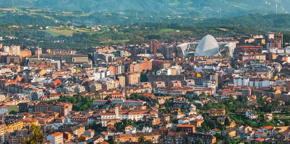 Aerial view of oviedo from mount naranco